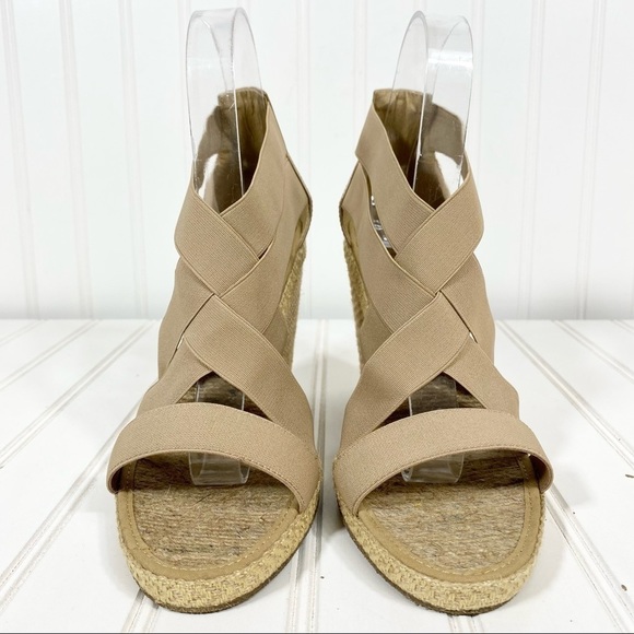 Andre Assous Tan Wedge Sandals - Picture 2 of 11